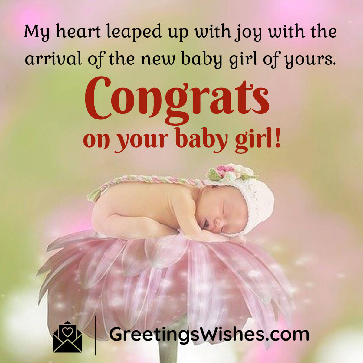 Congratulations Baby Girl - Greetings Wishes