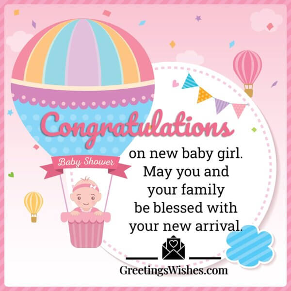 Congratulations Baby Girl - Greetings Wishes