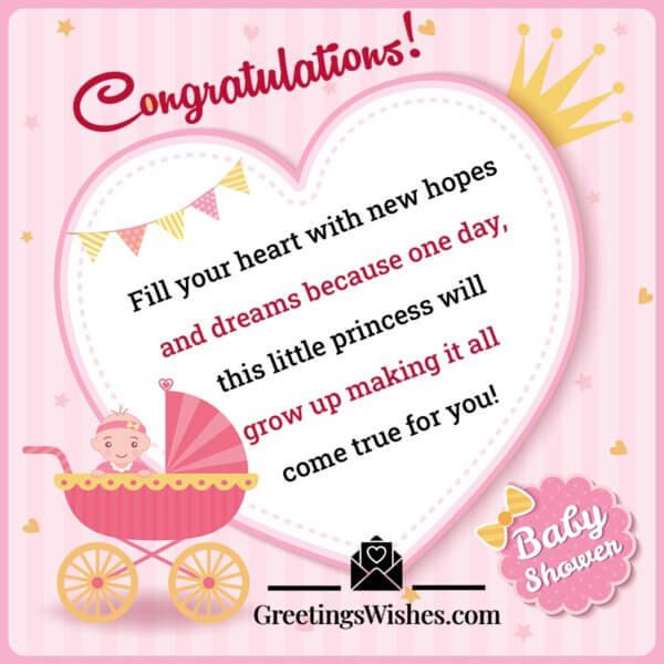 Congratulations Baby Girl - Greetings Wishes