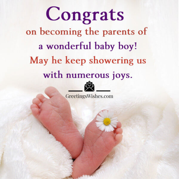 Congratulations Baby Boy - Greetings Wishes