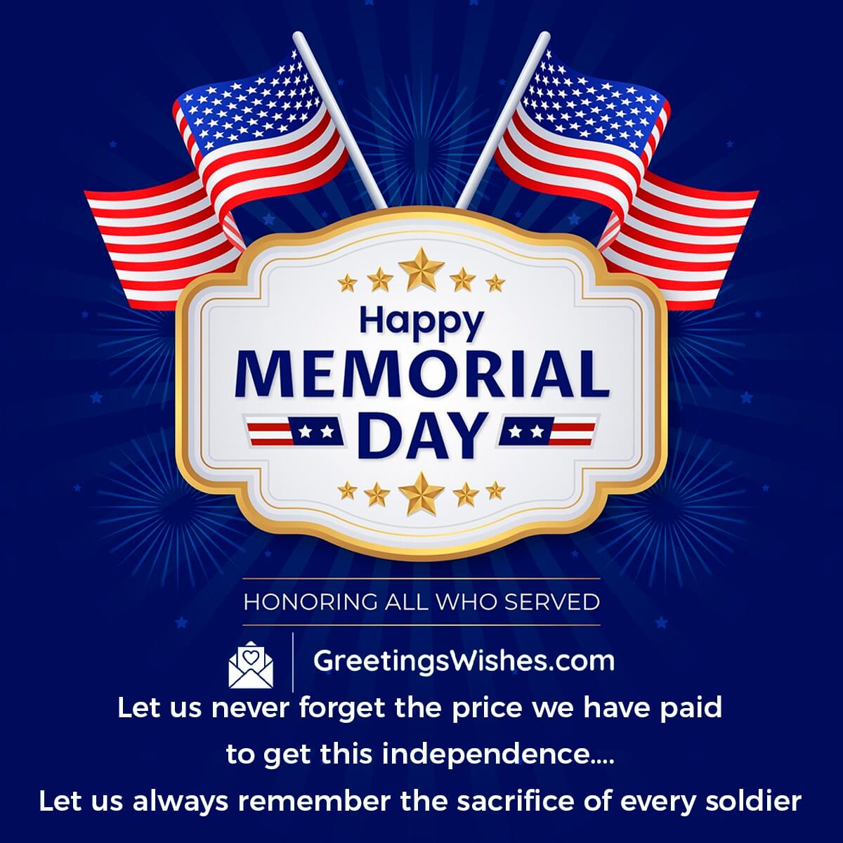 US Memorial Day Wishes Messages ( 29th May) Greetings Wishes