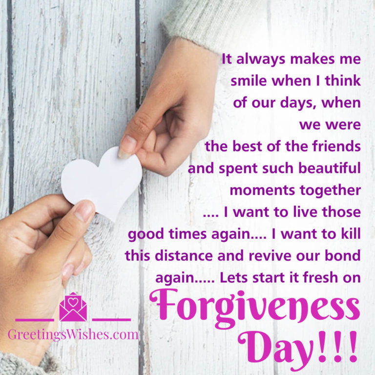 Global Forgiveness Day Wishes 7th July Greetings Wishes