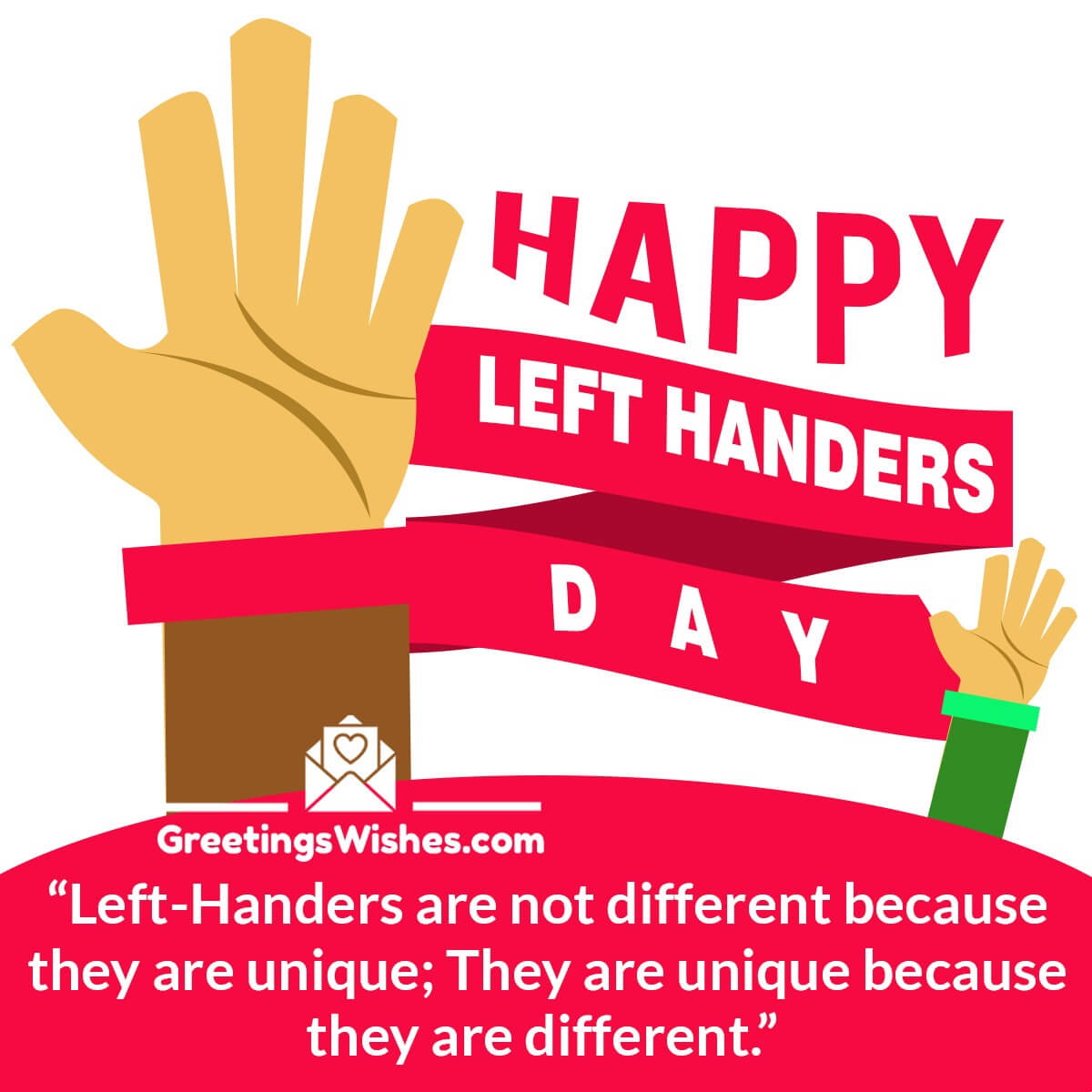 International Left Handers Day Greetings Messages (13th August