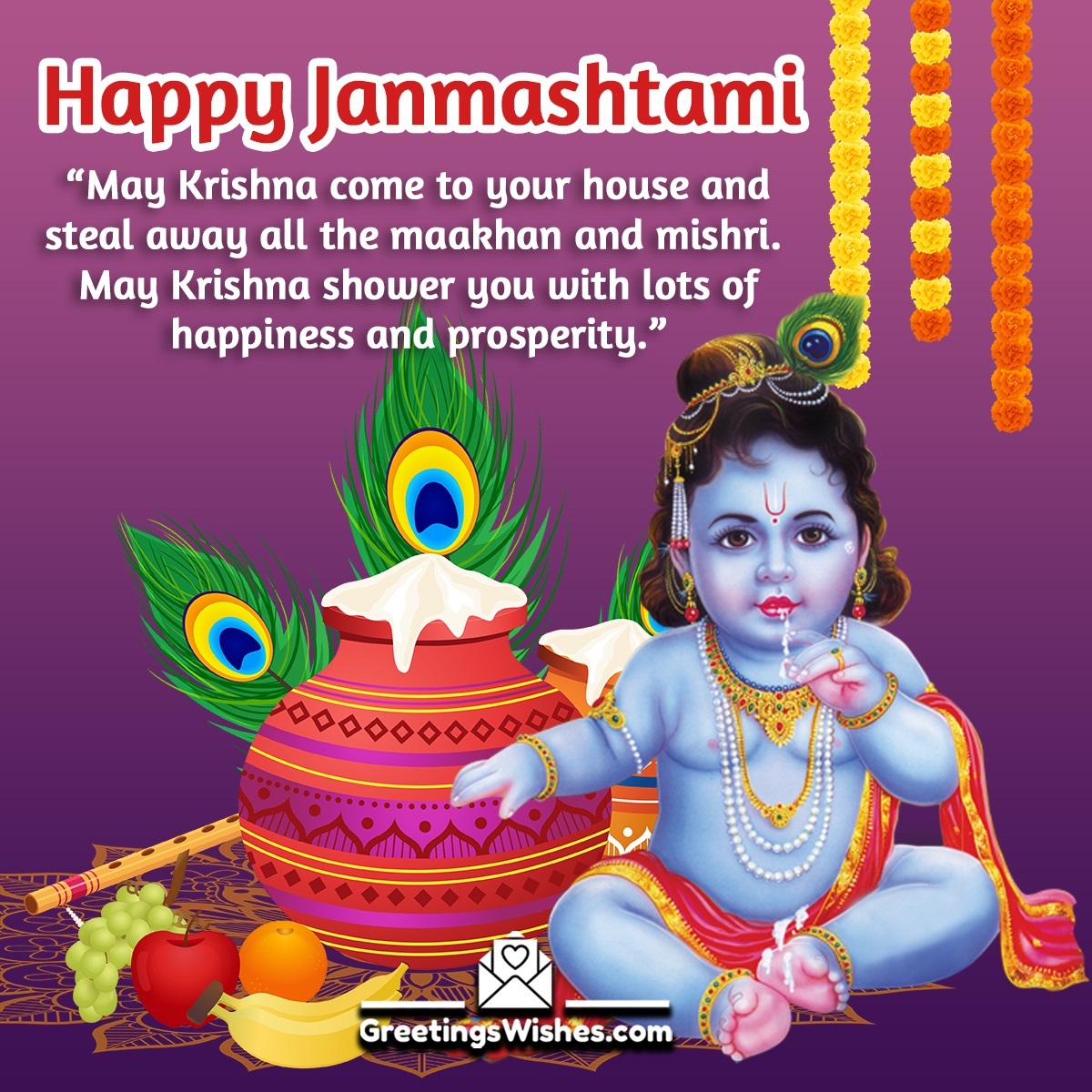Krishna Janmashtami Wishes ( 6th September ) - Greetings Wishes