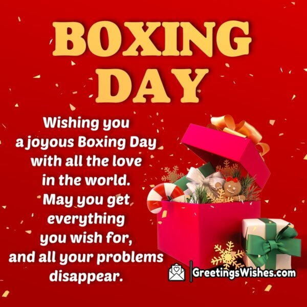 Boxing Day Greetings (26th December) - Greetings Wishes