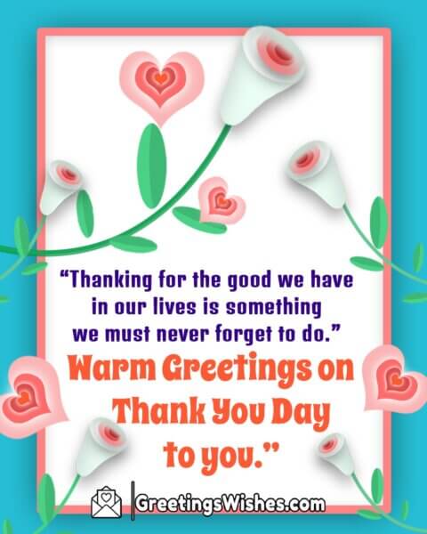 International Thank You Day Greetings (11 January) - Greetings Wishes