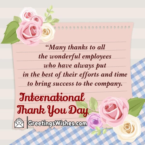 International Thank You Day Greetings (11 January) - Greetings Wishes