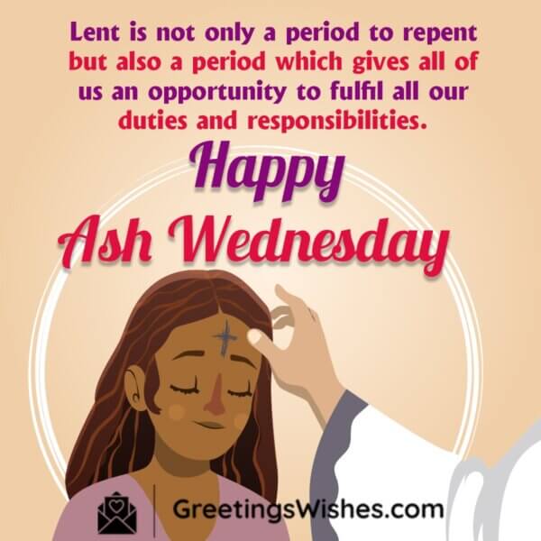 Ash Wednesday Wishes Messages ( 14 February ) - Greetings Wishes