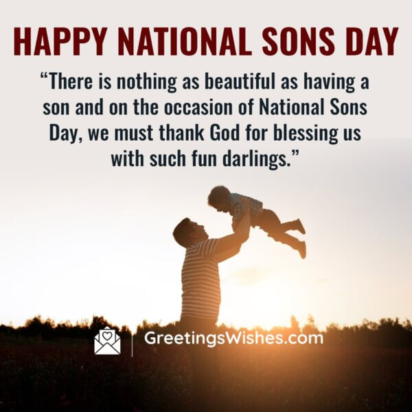 Happy National Sons Day Wishes Messages ( 4 March ) Greetings Wishes