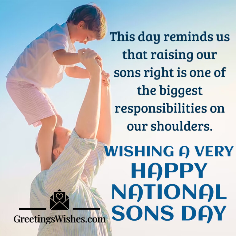 Happy National Sons Day Wishes Messages ( 4 March ) Greetings Wishes