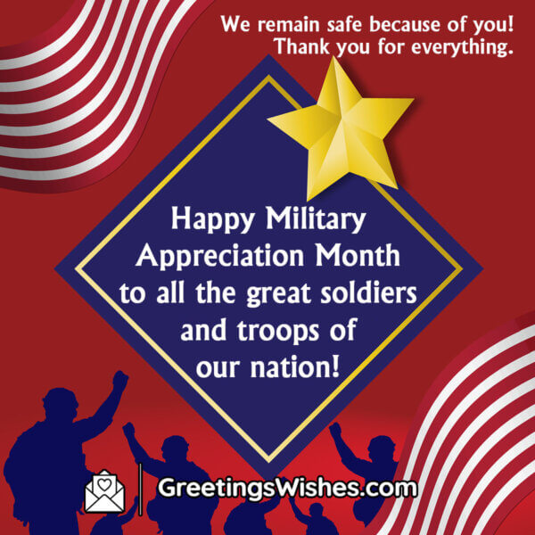 Military Appreciation Month Messages - Greetings Wishes