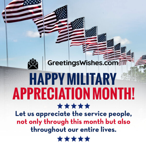 Military Appreciation Month Messages - Greetings Wishes