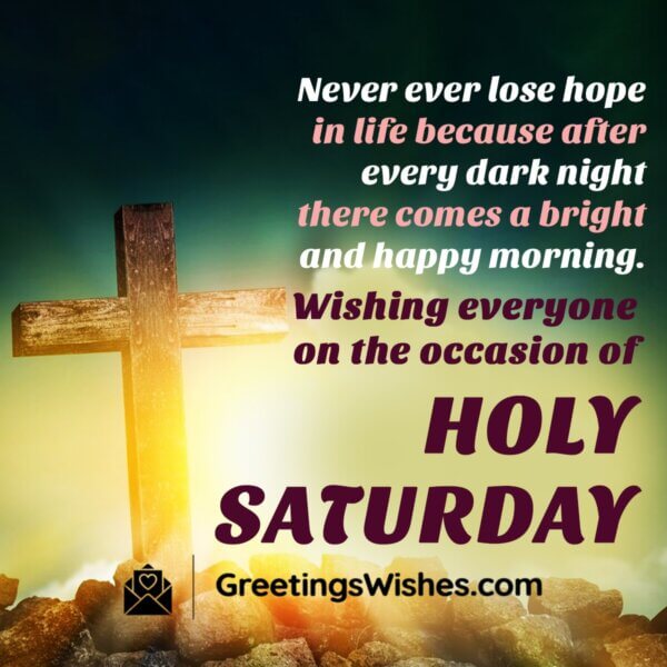 Holy Saturday Wishes Messages ( 30 March ) - Greetings Wishes