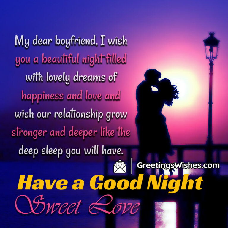 Good Night Messages to Boyfriend - Greetings Wishes