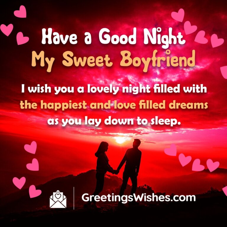 Good Night Messages To Boyfriend Greetings Wishes