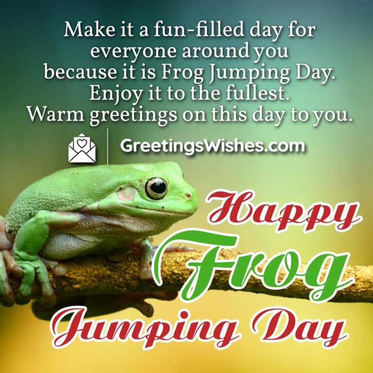 Frog Jumping Day Wishes Messages ( 13 May ) - Greetings Wishes
