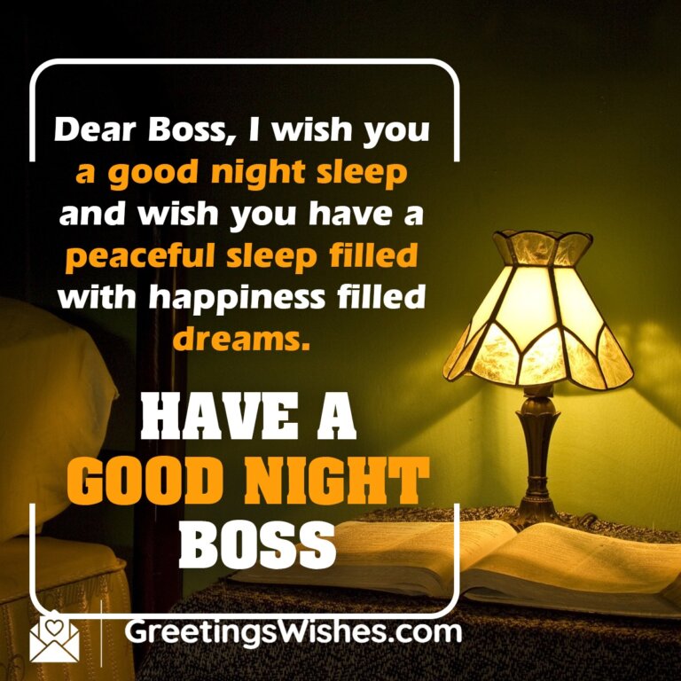 Good Night Wishes Messages to Boss - Greetings Wishes