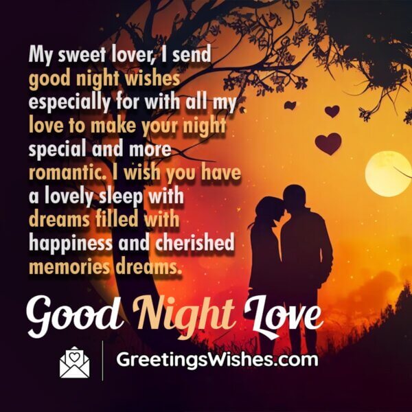 Good Night Wishes Messages to Lover - Greetings Wishes