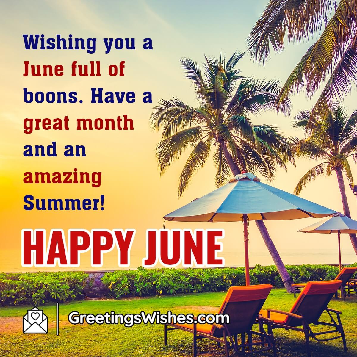 Happy June Month Wishes ( 01 June) Greetings Wishes