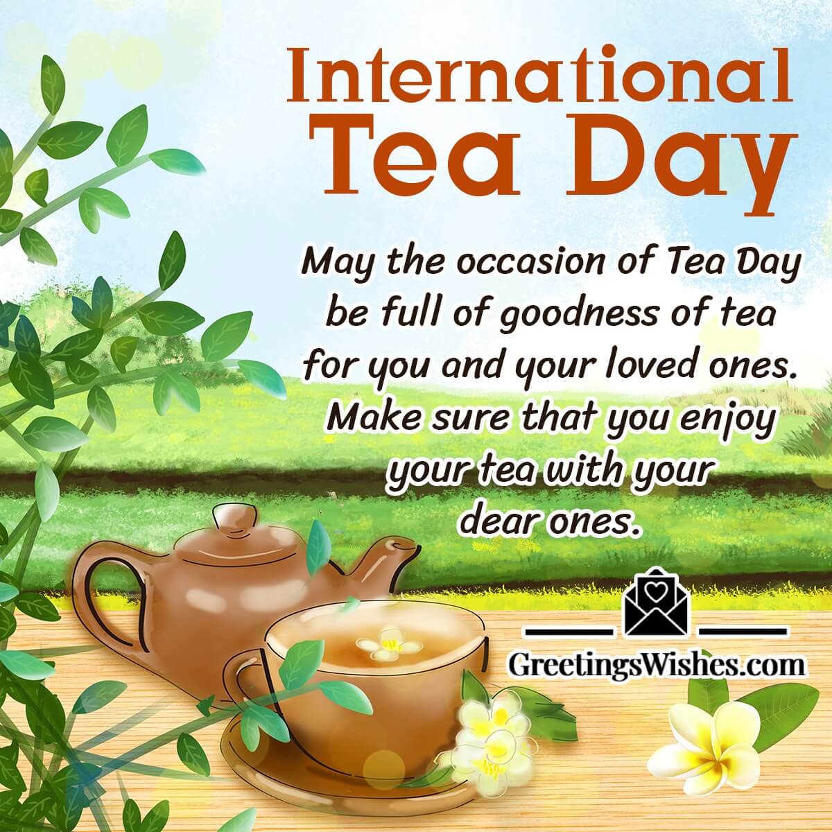 International Tea Day Wish Image