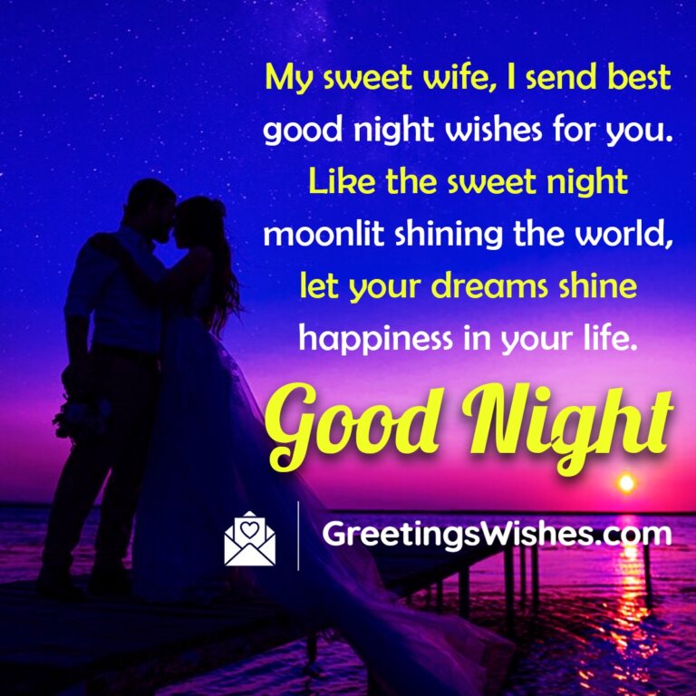 Good Night Messages to Wife - Greetings Wishes