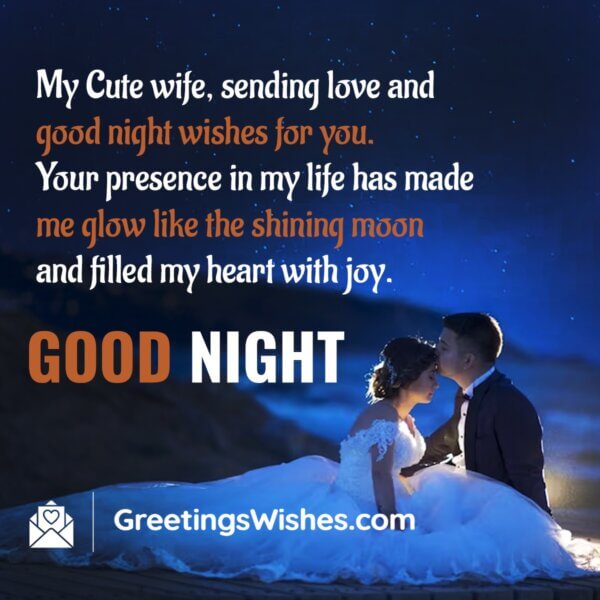 Good Night Messages to Wife - Greetings Wishes