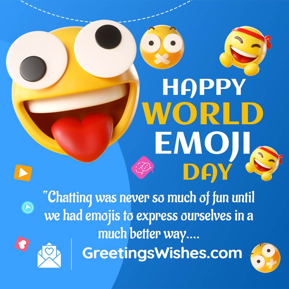 Happy World Emoji Day Poster