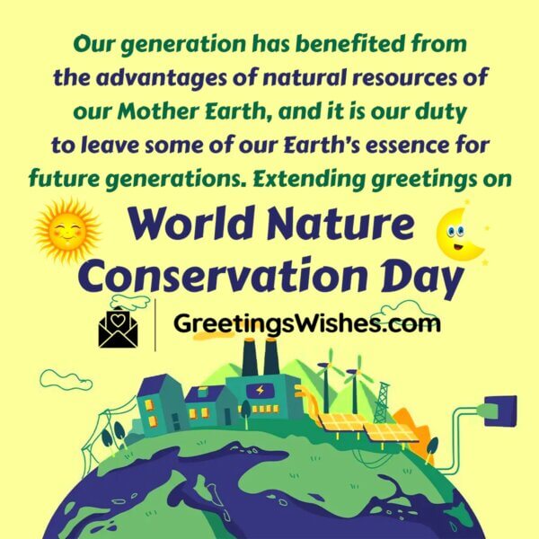 World Nature Conservation Day Quotes, Messages (28 July) Greetings Wishes