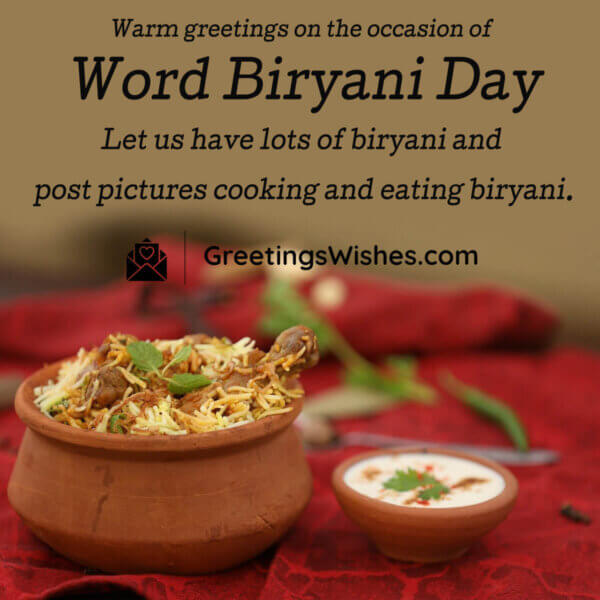 World Biryani Day (11th October) Greetings Wishes