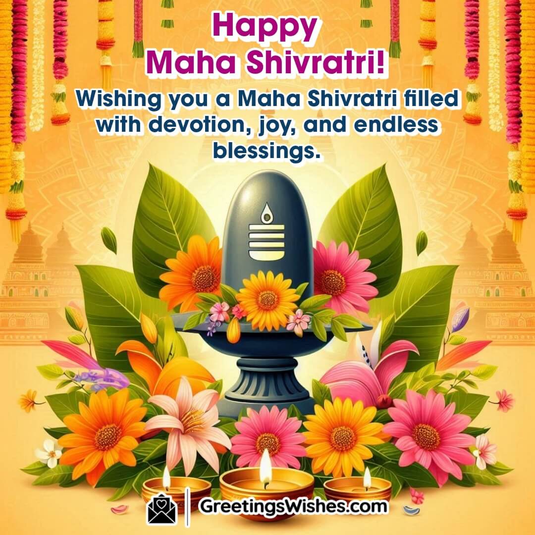 A Shivling with Lord Shiva’s trident, symbolizing divine blessings on Maha Shivratri.