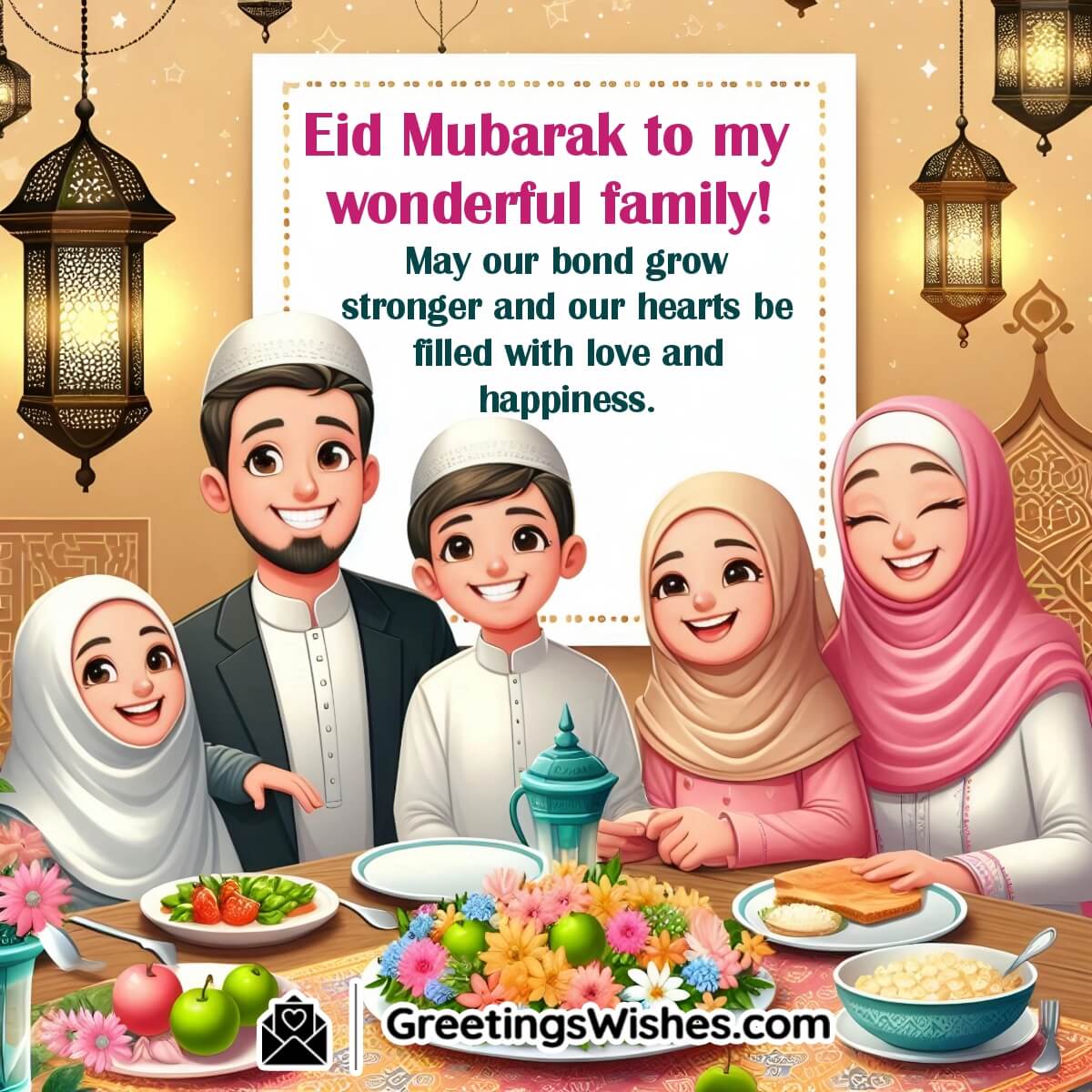 Eid Mubarak Wish To Wonderful Family