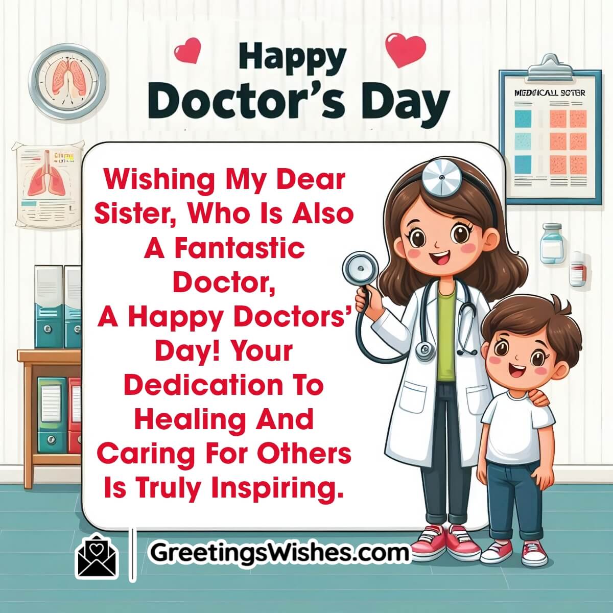 National Doctors’ Day Wishes For Sister