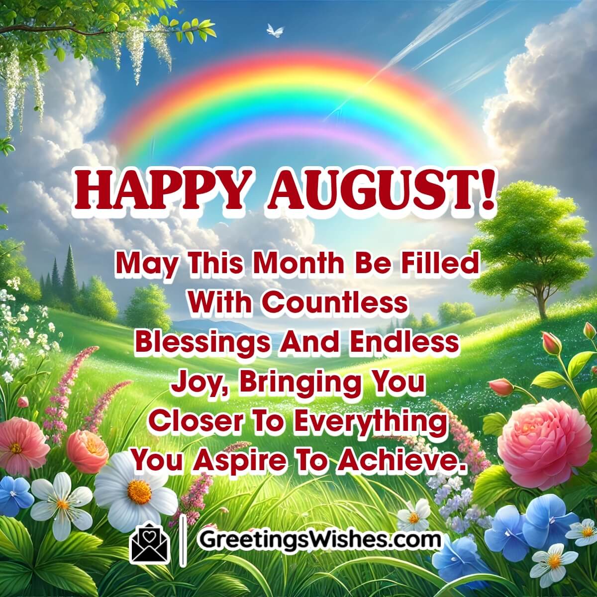 Happy August Month Blessings Image