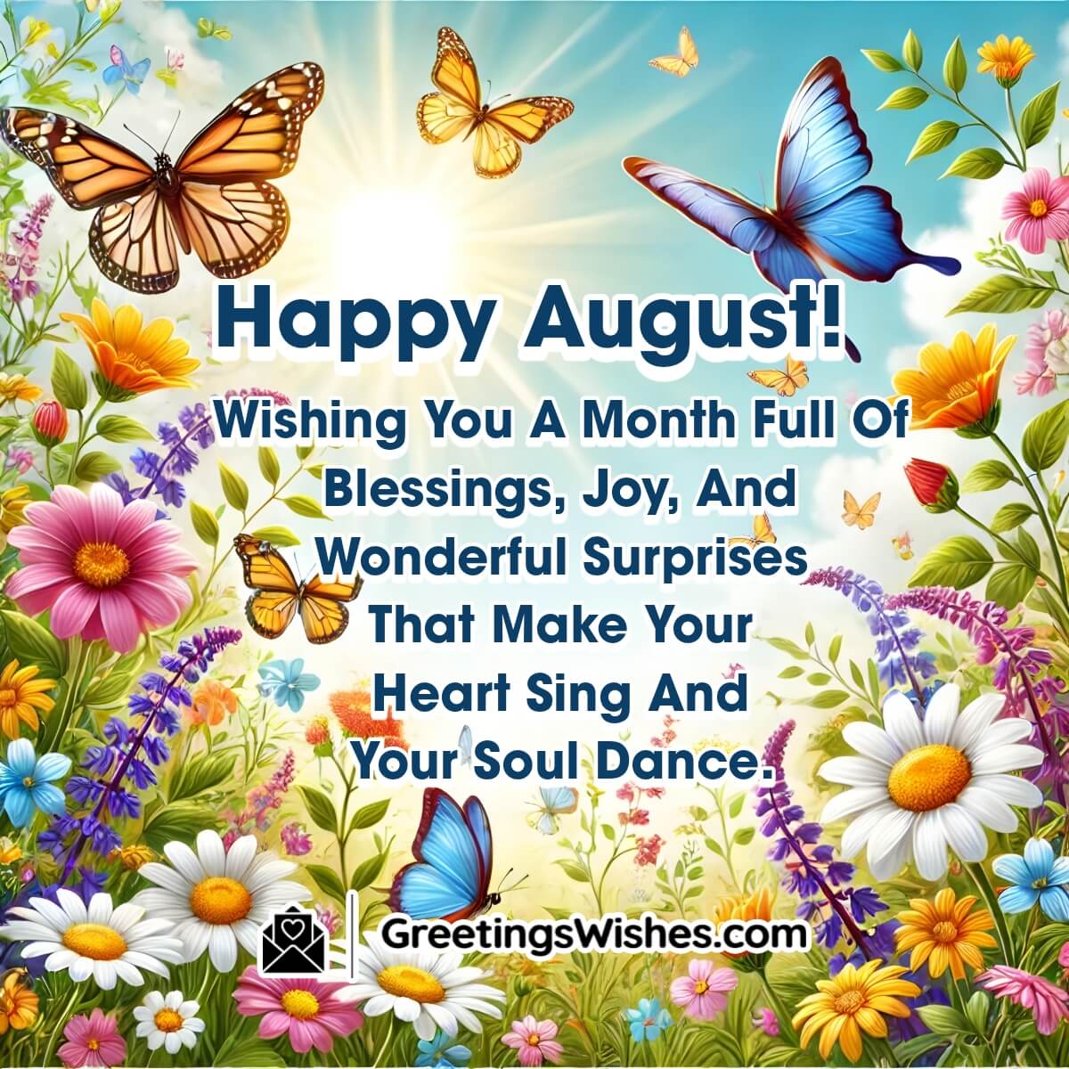 Happy August Month Wish Image