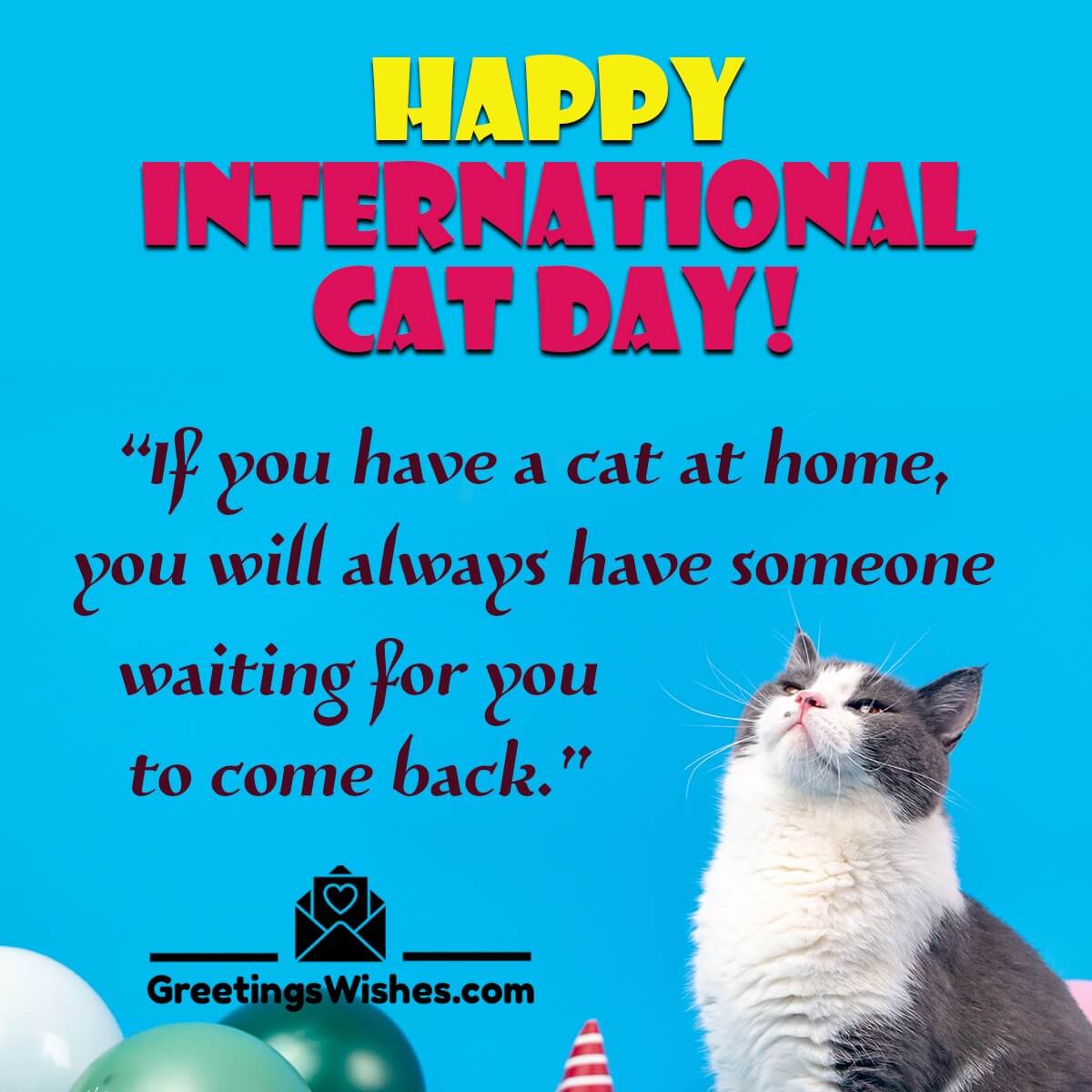 Happy International Cat Day Pic