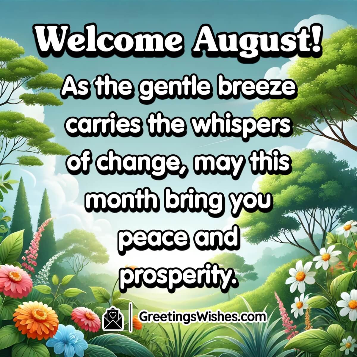 Welcome August Month Wish Image