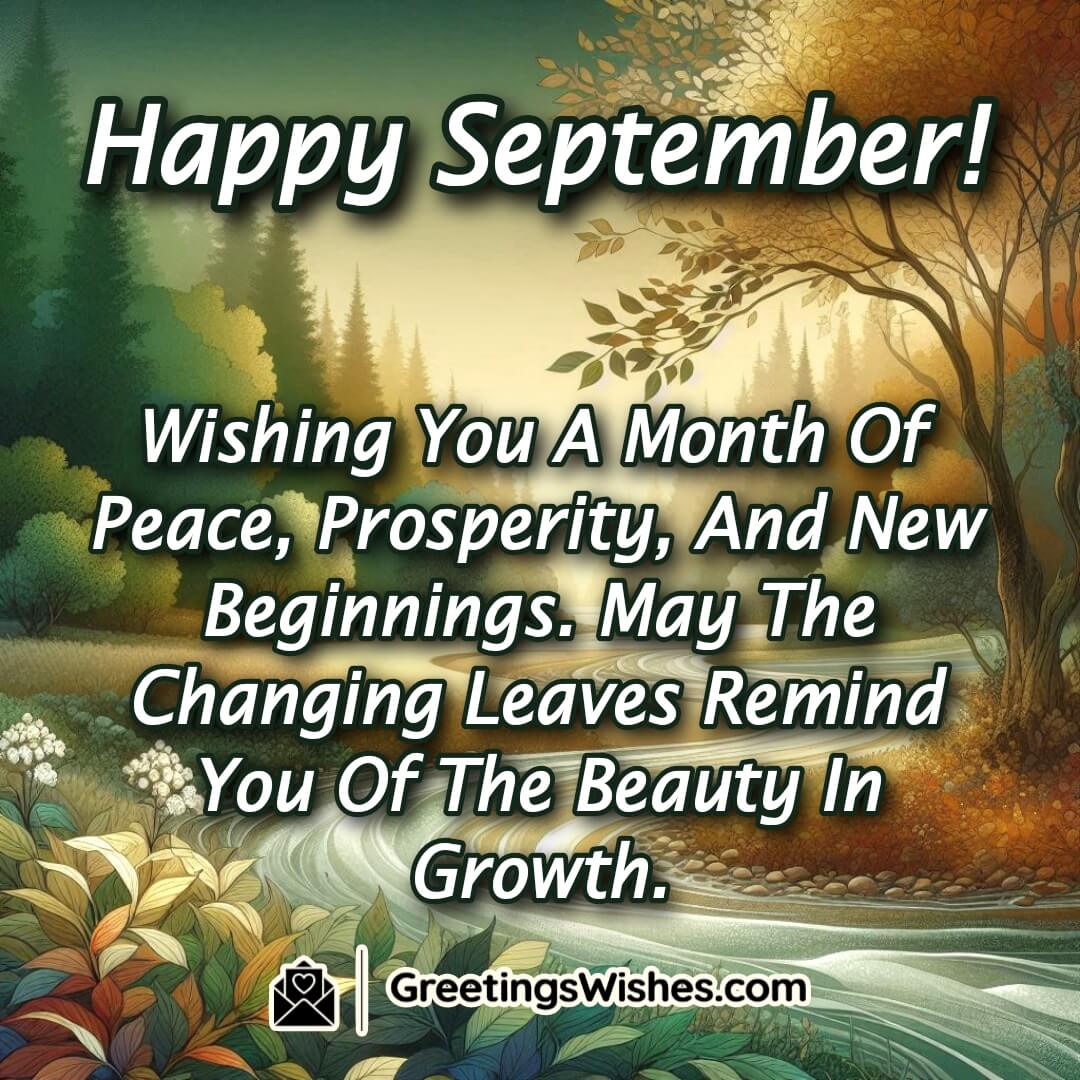 Happy September Month Wish Image