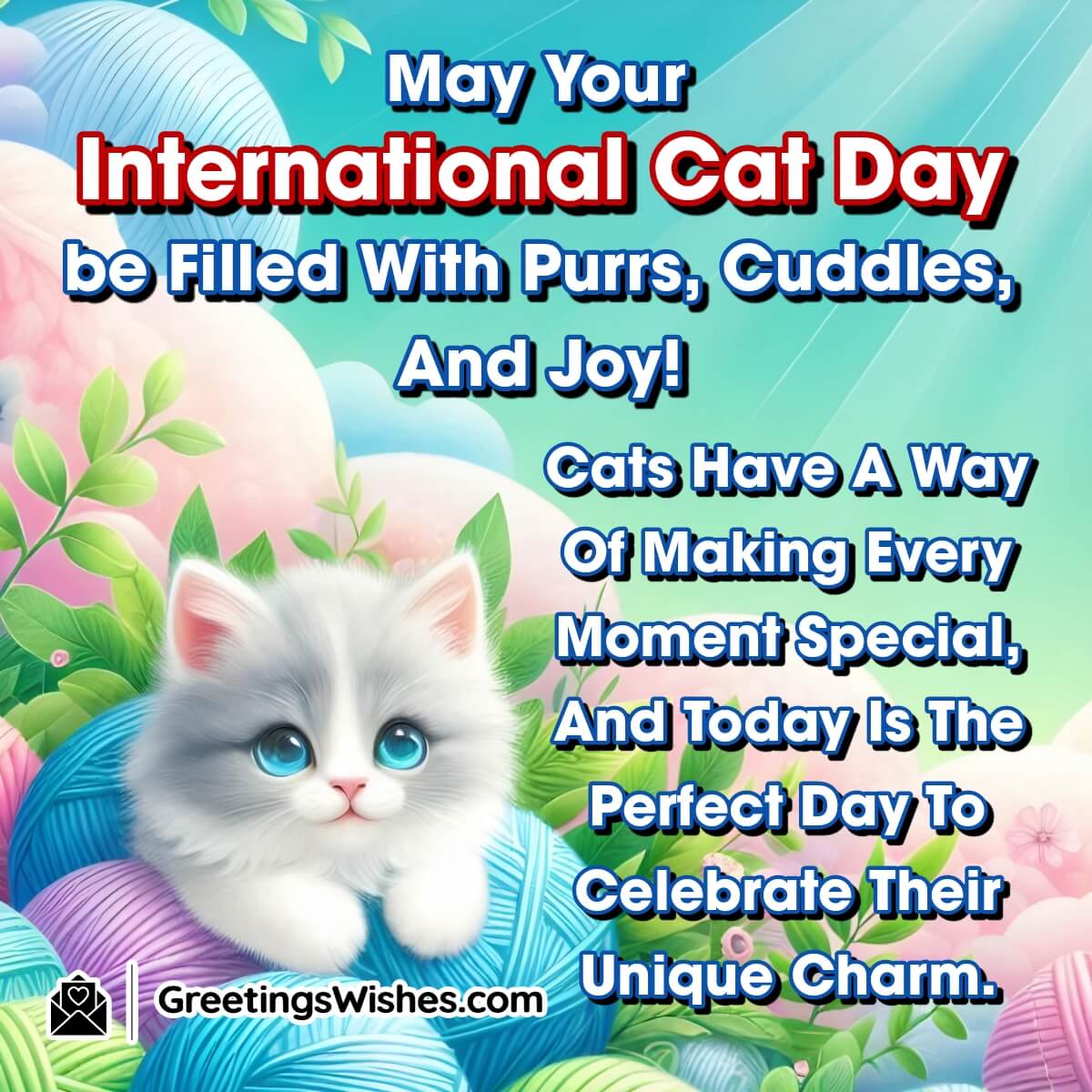 International Cat Day Message Image