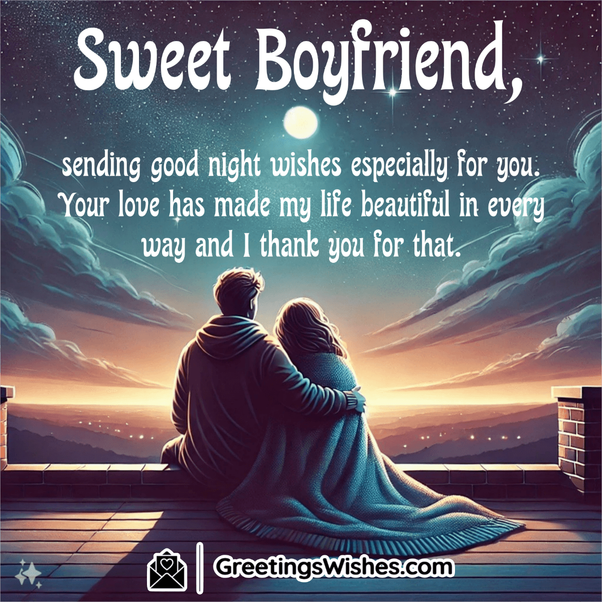 Good Night Messages to Boyfriend - Greetings Wishes