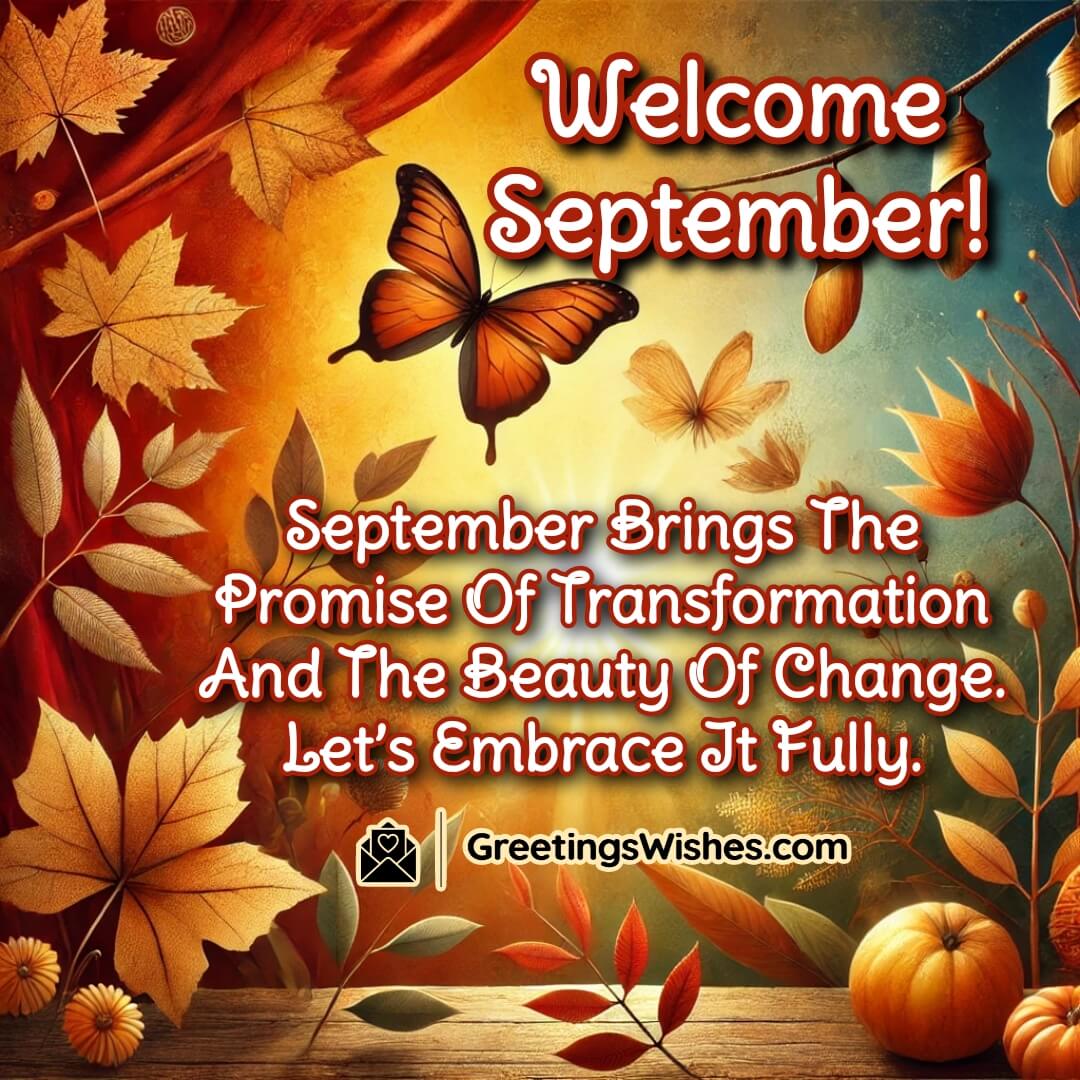 Welcome September Status Image