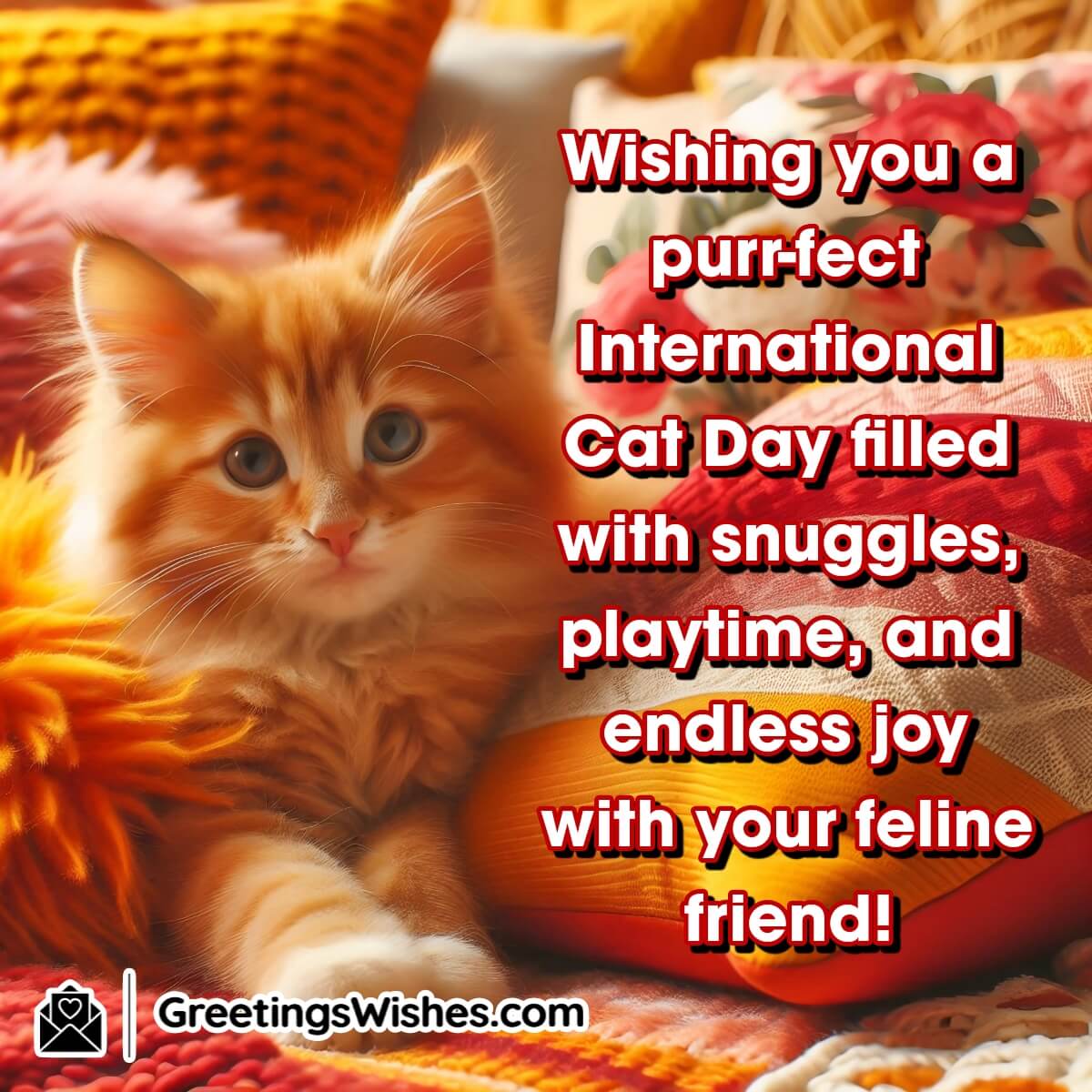 Wishing International Cat Day Message