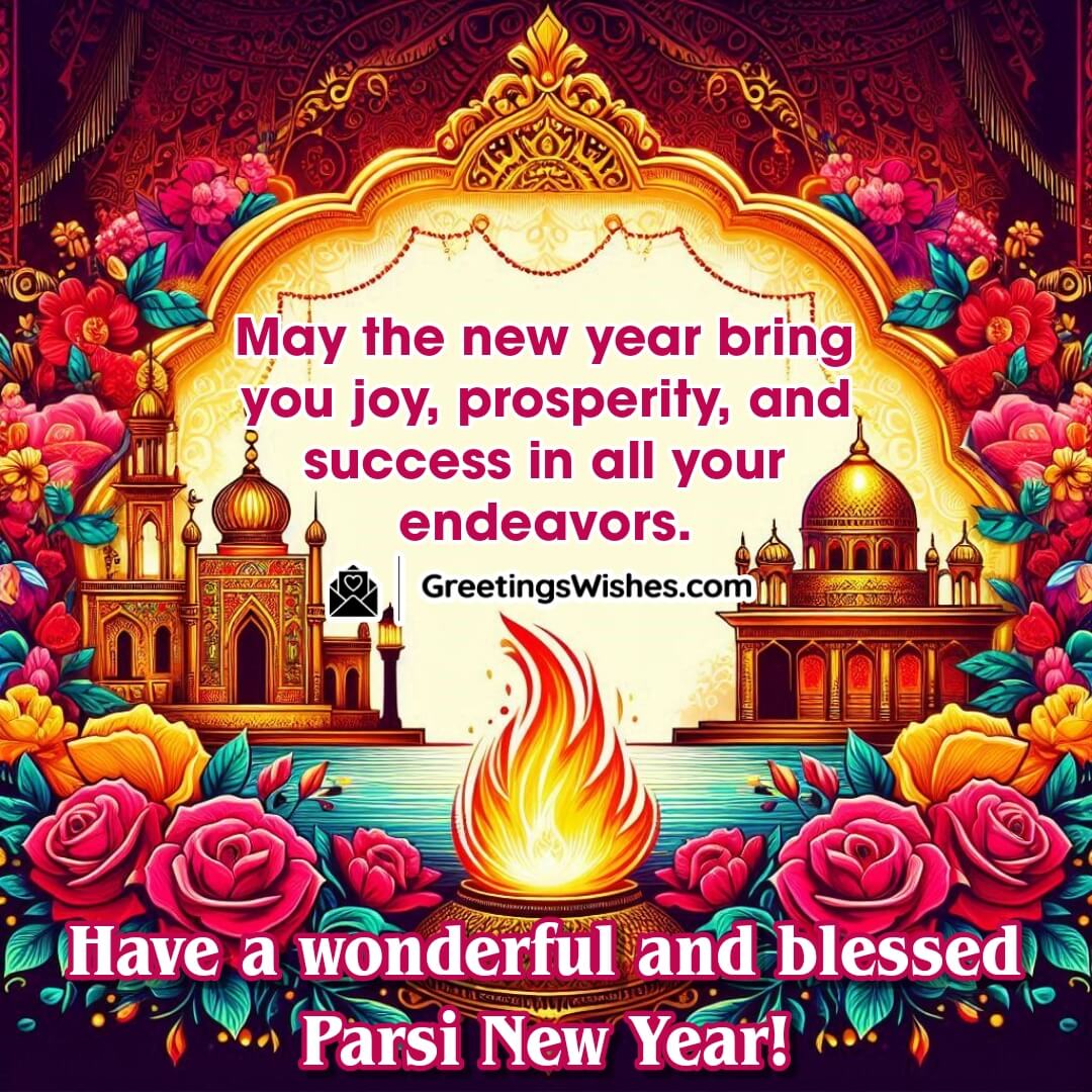 Wonderful And Blessed Parsi New Year Wish Image