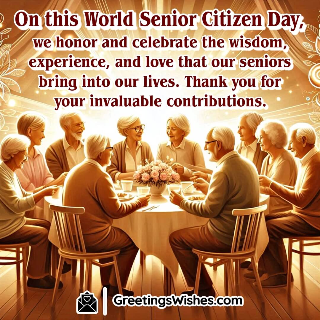 World Senior Citizen Day Thank You Message