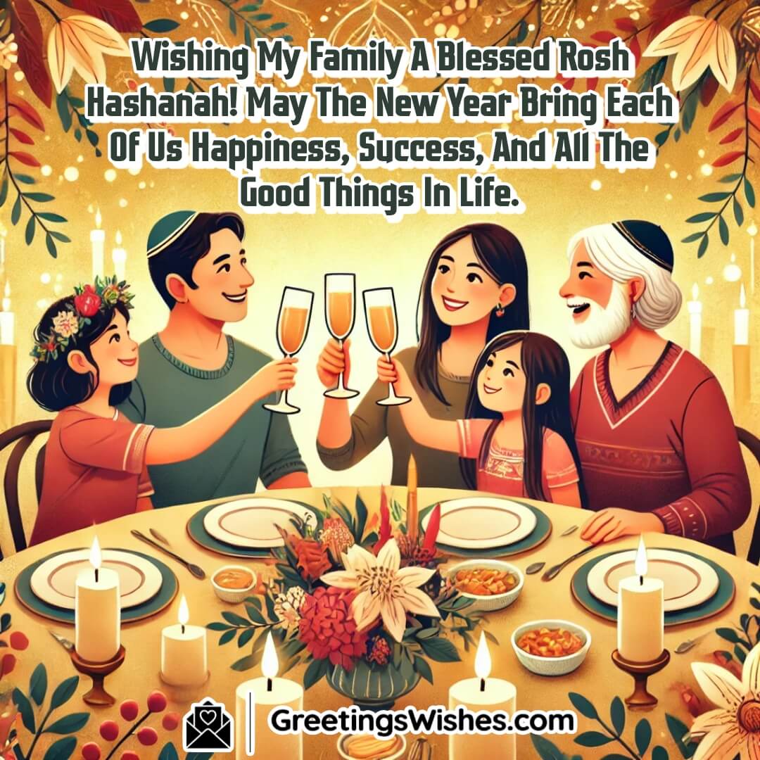 Blessed Rosh Hashanah Family Wish Pic