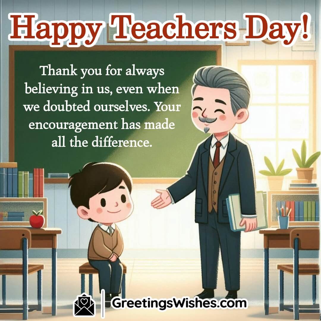 Thank You Note For Teachers Day