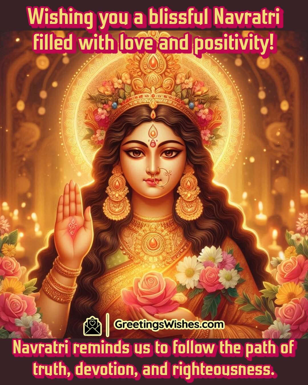 Blissful Navratri Love Positivity Status Picture