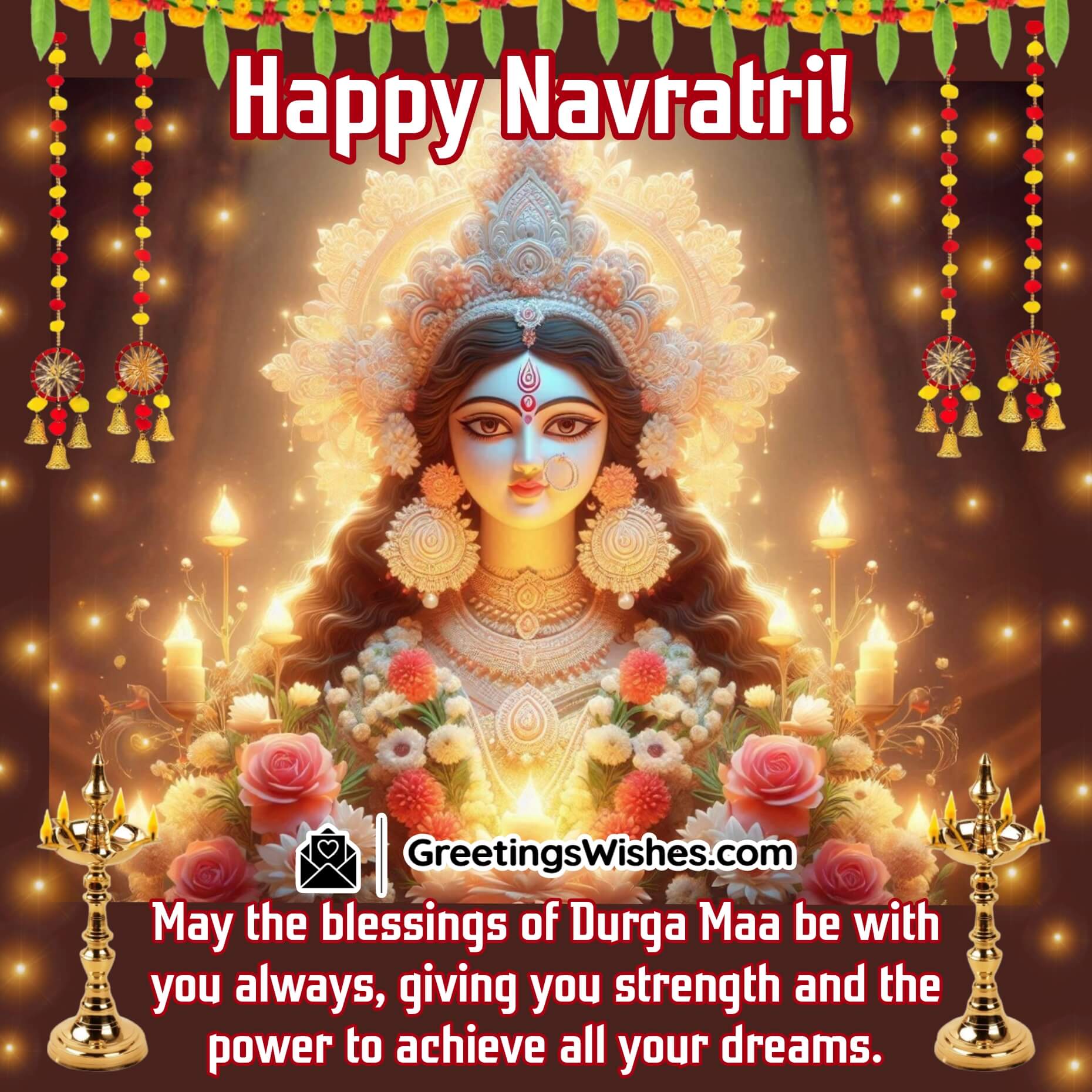 Happy Navratri Maa Durga Blessings Pic