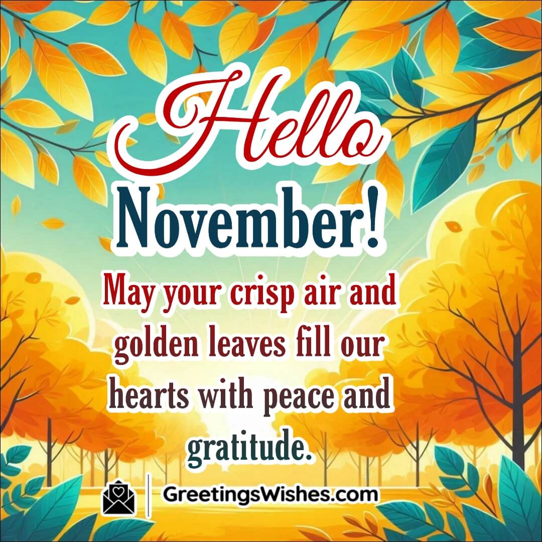 Hello November Month Wishes