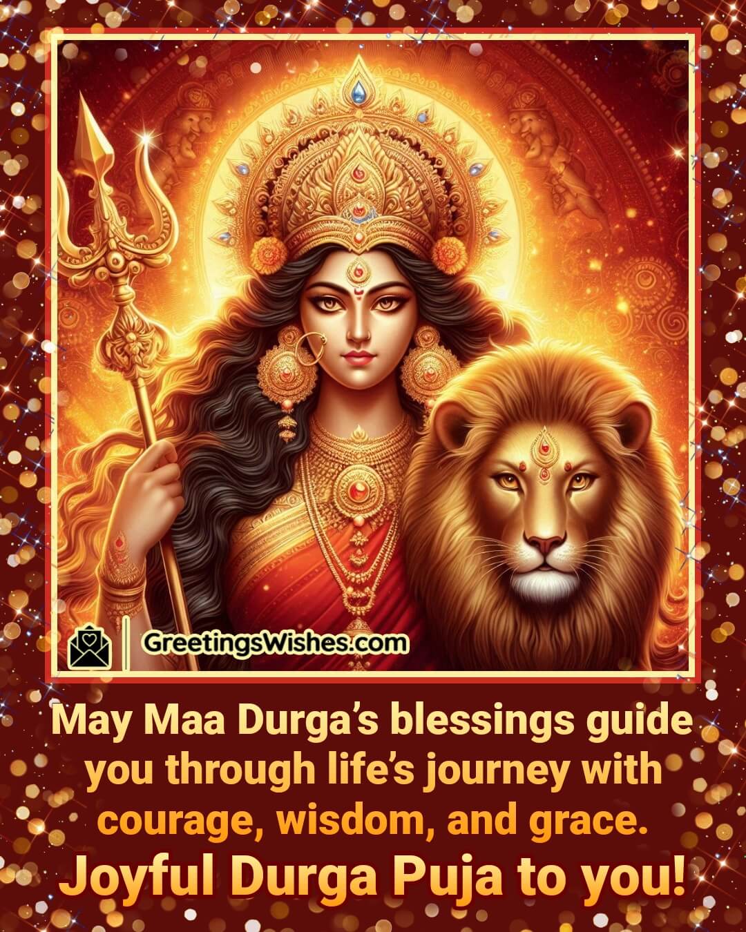 Joyful Durga Puja Blessings Photo