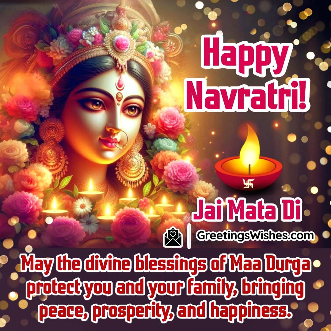 Maa Durga Blessings Happy Navratri Image